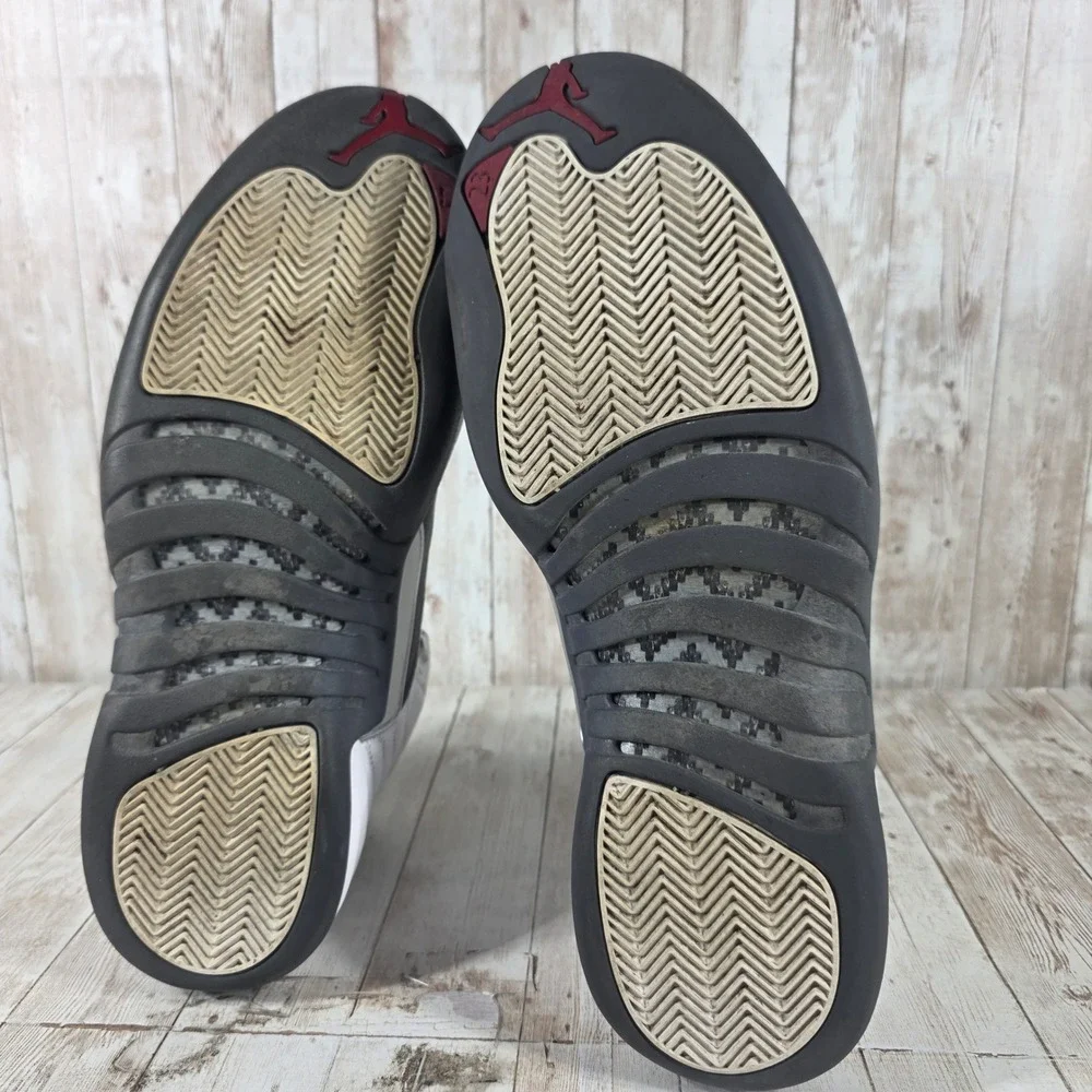 Jordan 12 Retro White Dark Grey Mens Size 13 Sneakers 130690-160 2019 Basketball